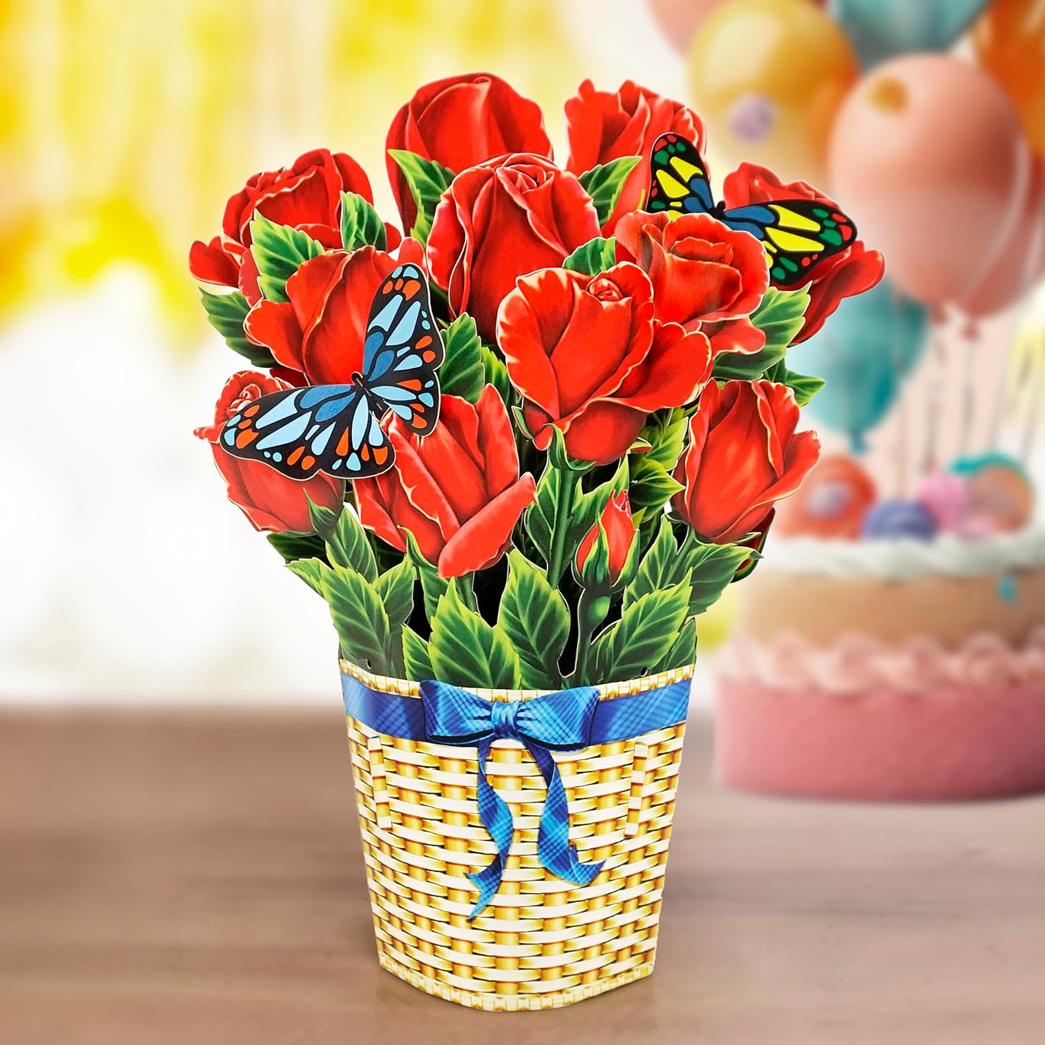 Thumbnail 5 de CUTPOPUP Red Rose Bouquet 3D Pop Up Greeting Card (26x30cm) for Birthday, Mother’s Day and more