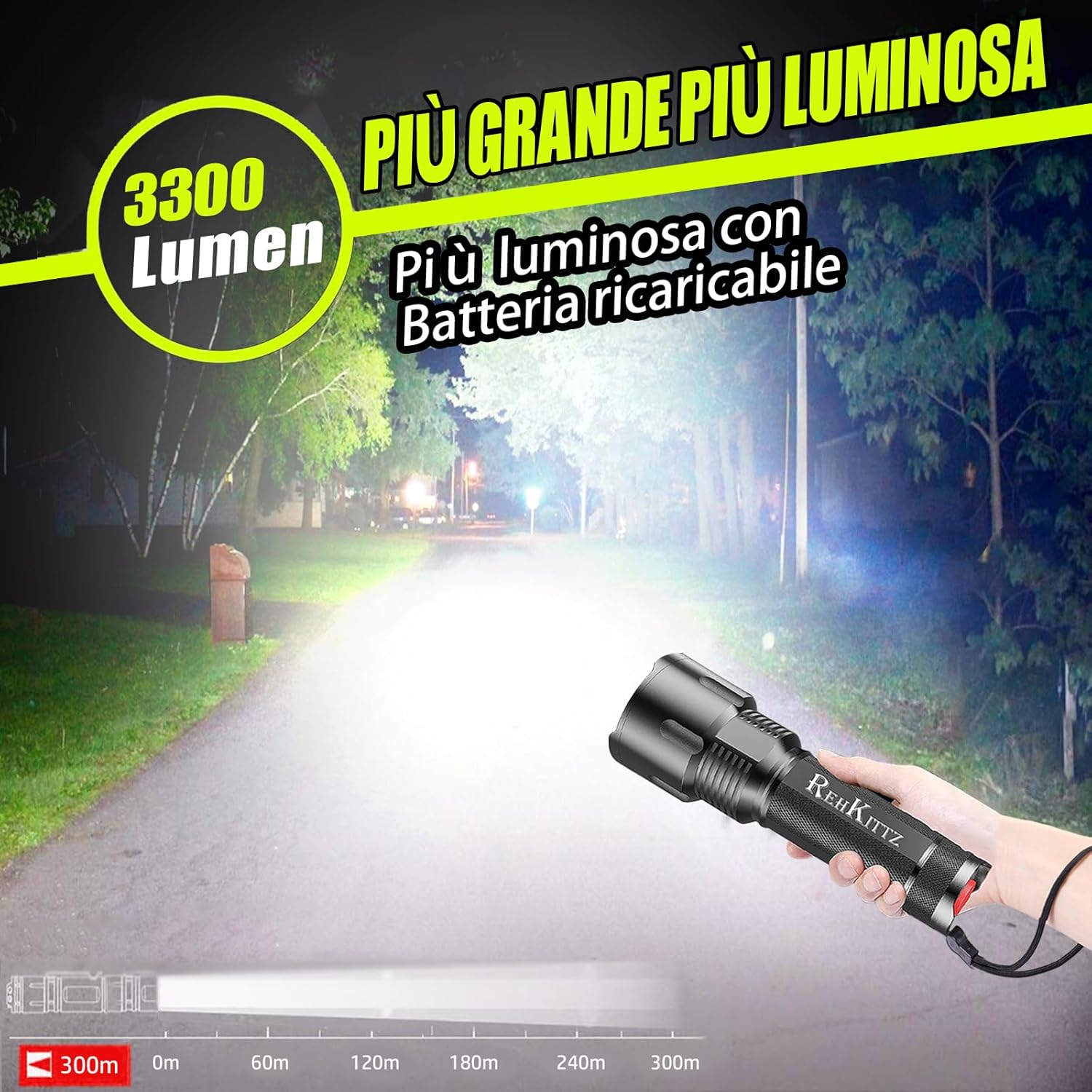 Thumbnail 1 de REHKITTZ S1600 3300 lumen Torcia LED