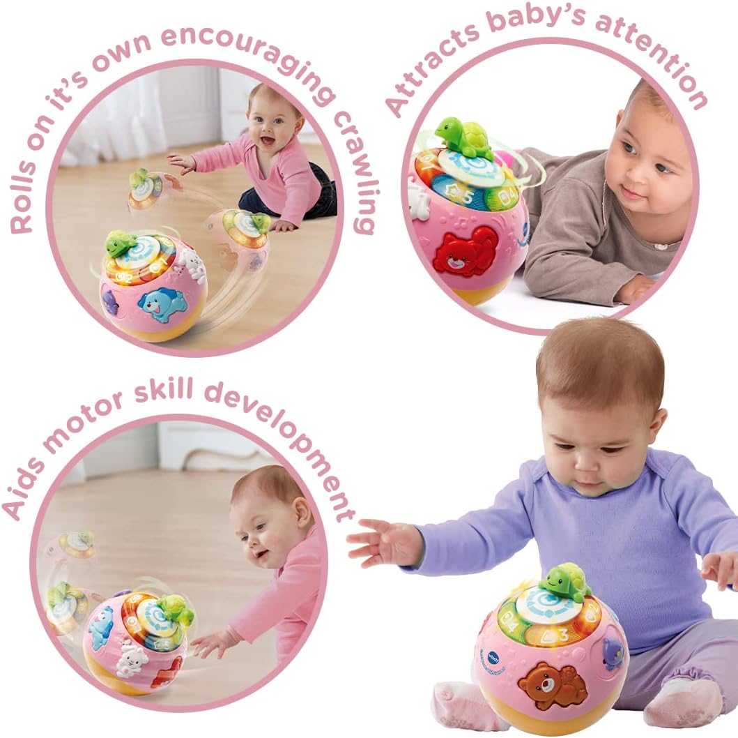 Thumbnail 3 de VTech Crawl & Learn Baby Activity Ball – Musical Toy with Lights (Pink, 6 Months+)