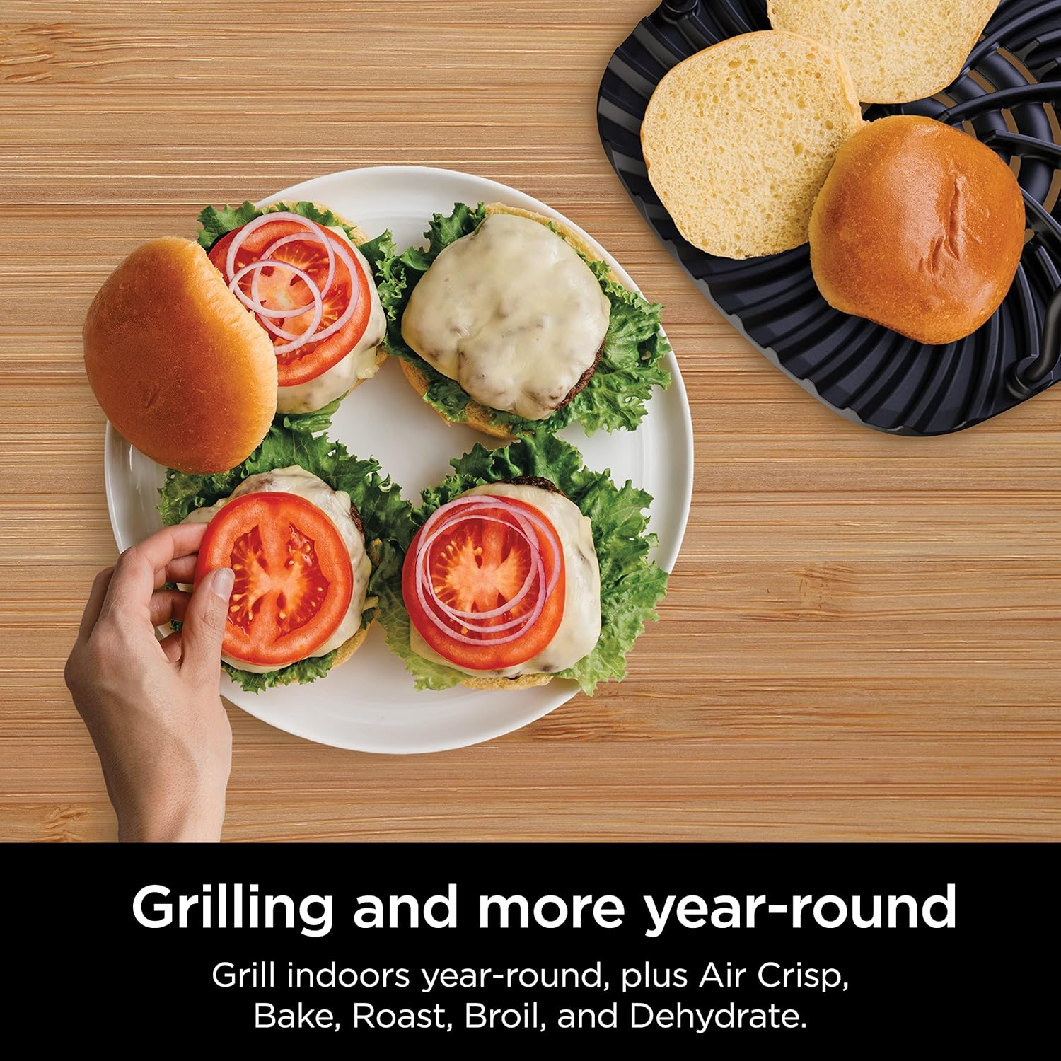 Thumbnail 3 de Ninja EG201 Foodi 6-in-1 Indoor Grill (2nd Gen) with Air Fry, Roast, Bake, Broil & Dehydrate