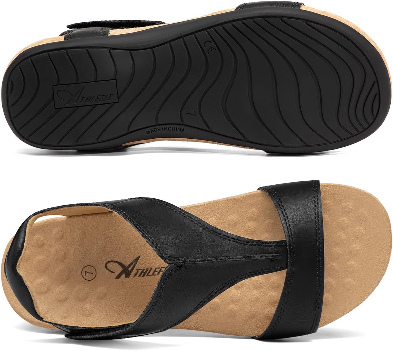 Thumbnail 5 de Athlefit Orthopedic Sandals for Women with Arch Support and Adjustable Straps