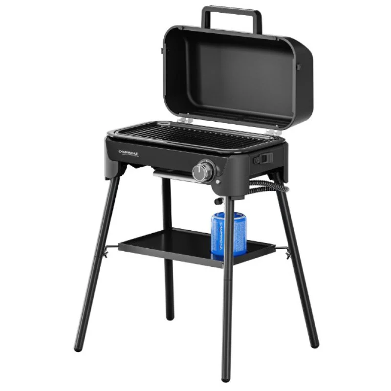 Detalle 2 de Campingaz Tour & Grill CV Plus: barbacoa de gas portátil 1 quemador para sobremesa y pie