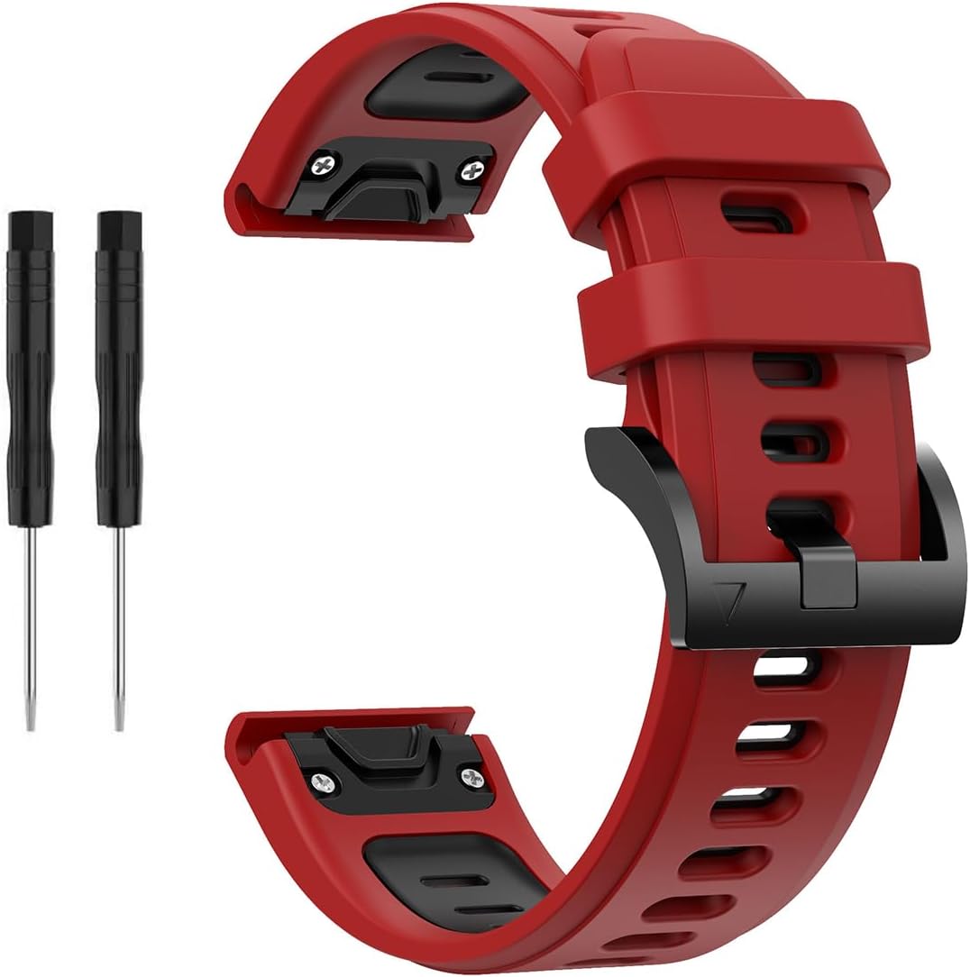 Thumbnail 1 de FiiMoo 22mm silicone replacement strap for Garmin Descent G2/G1, Fenix 8 47mm and Quatix 7 Pro