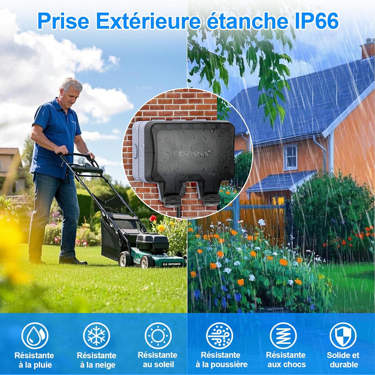 Thumbnail 1 de Beizkna Prise Extérieure Étanche IP66 3M