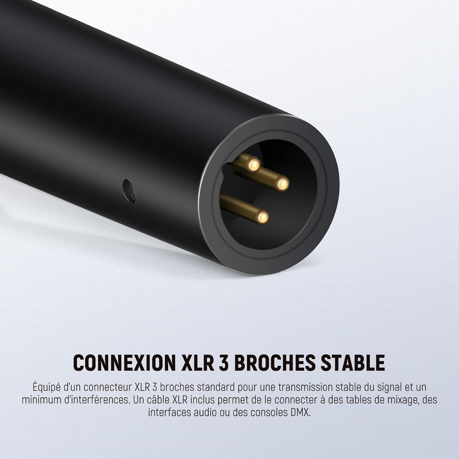 Detalle de NEEWER NW-040 Microphone Dynamique cardioïde – robustesse et polyvalence pour streaming, voix et instruments