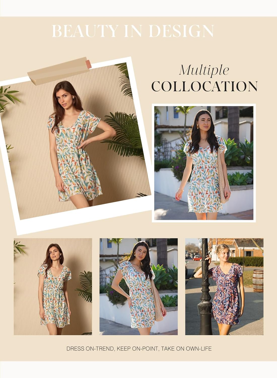 Thumbnail 4 de Dokotoo Beach Coverups for Women: Floral Sheer Short Sleeve Dress