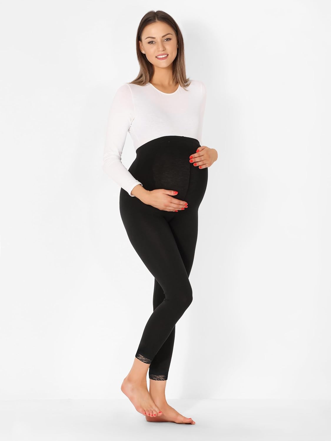Thumbnail 2 de Be Mammy Leggings Premaman 7/8 BE20-262: comfort e stile per la gravidanza