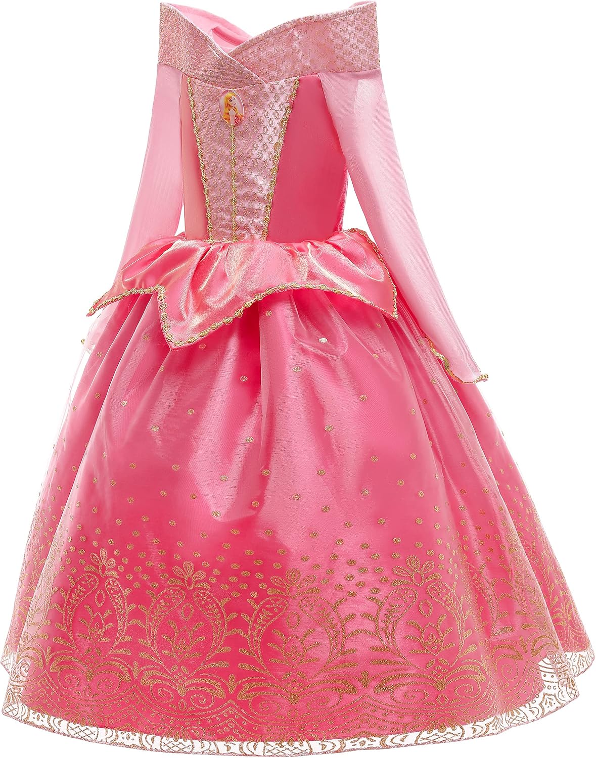 Detalle de Abito da Principessa Aurora per bambine 3-8 anni: costume per comunione, battesimo, festa e Halloween