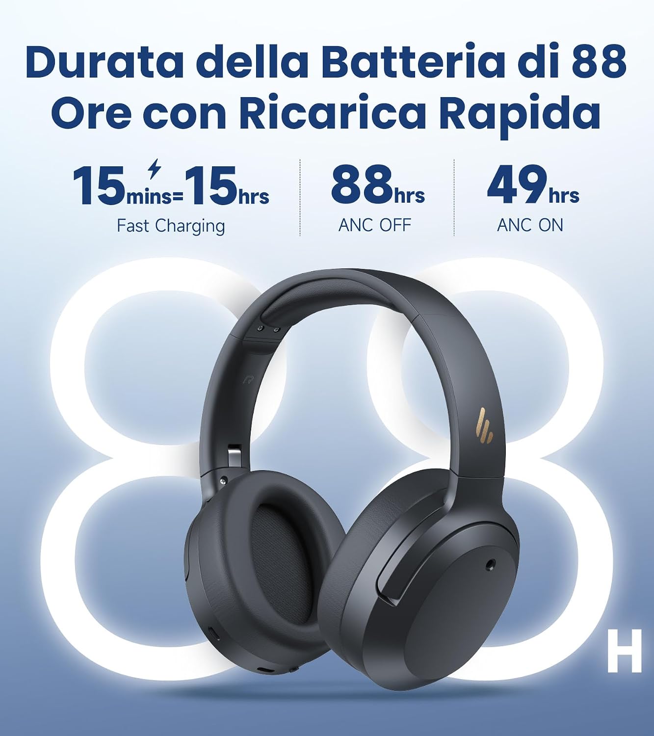 Thumbnail 4 de Edifier W820NB Plus Gen 2: cuffie wireless over-ear con ANC fino a -49 dB, LDAC e batteria fino a 88 ore