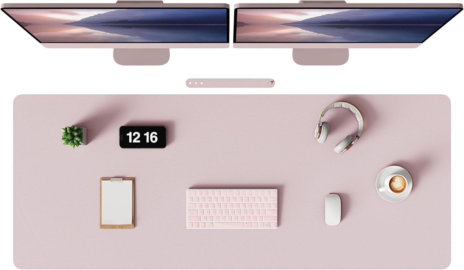Detalle de MOLMO Non-Slip Desk Mat: Waterproof 120 x 43 cm desk pad with suede grip