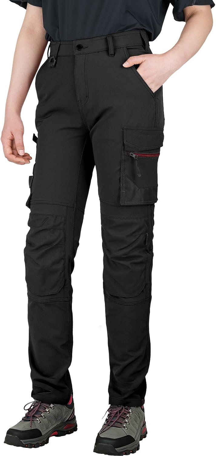 Detalle de WORK IDEA Women's Cargo Work Trousers: Stretchy, Durable & Practical Utility Pants