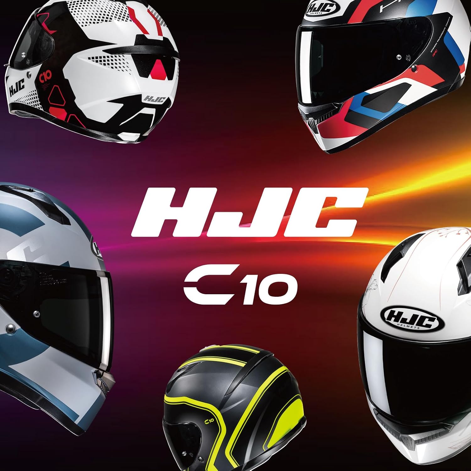 Thumbnail 6 de HJC HELMETS C10 アスパ フルフェイスヘルメット ポリカーボネート製、内装着脱・ベンチレーション BLUE(MC2) M