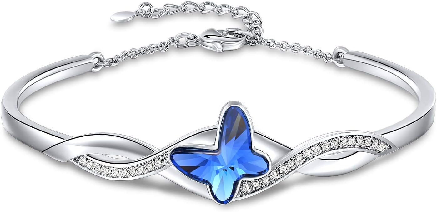 Thumbnail 6 de GEORGE · SMITH Bracciale in argento per donna con farfalla e simbolo dell'infinito – Regolabile, confezione regalo