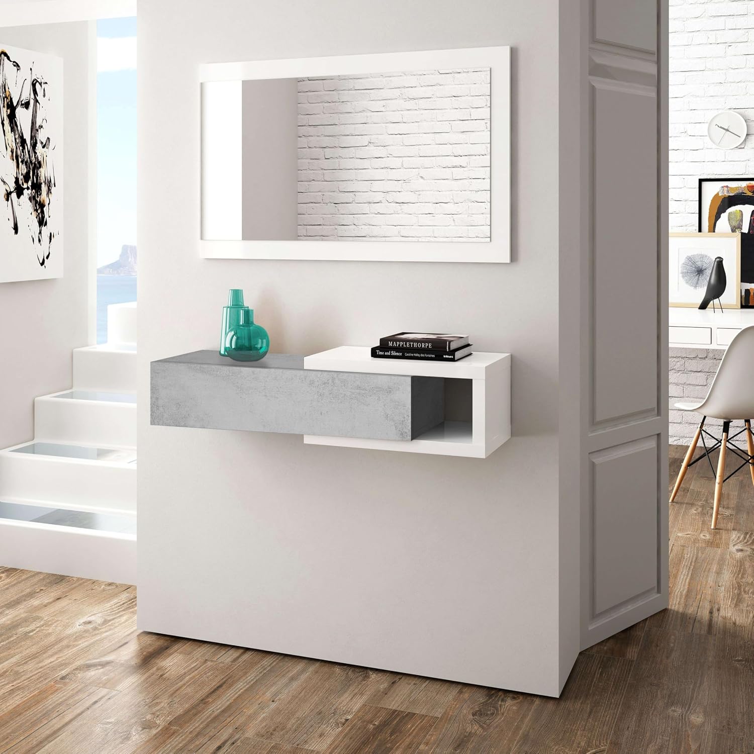 Detalle 2 de Habitdesign Noon mueble recibidor 95x19x26 cm