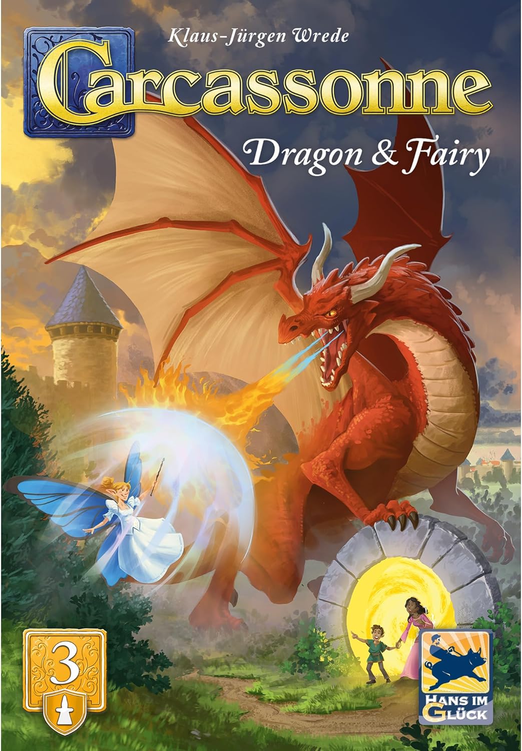 Thumbnail 1 de Carcassonne: Dragon & Fairy Expansion 3 (Refresh) board game expansion for ages 7+