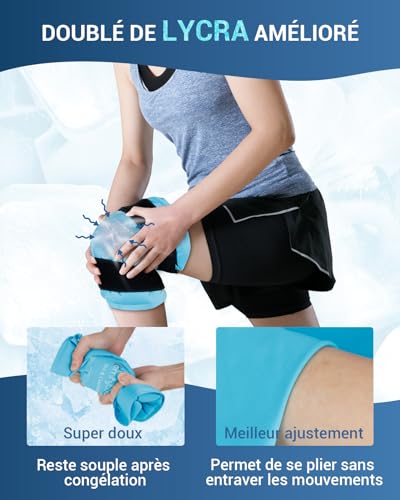 Detalle de Comfytemp Poche de Glace pour Genou Réutilisable — Thérapie Chaud/Froid