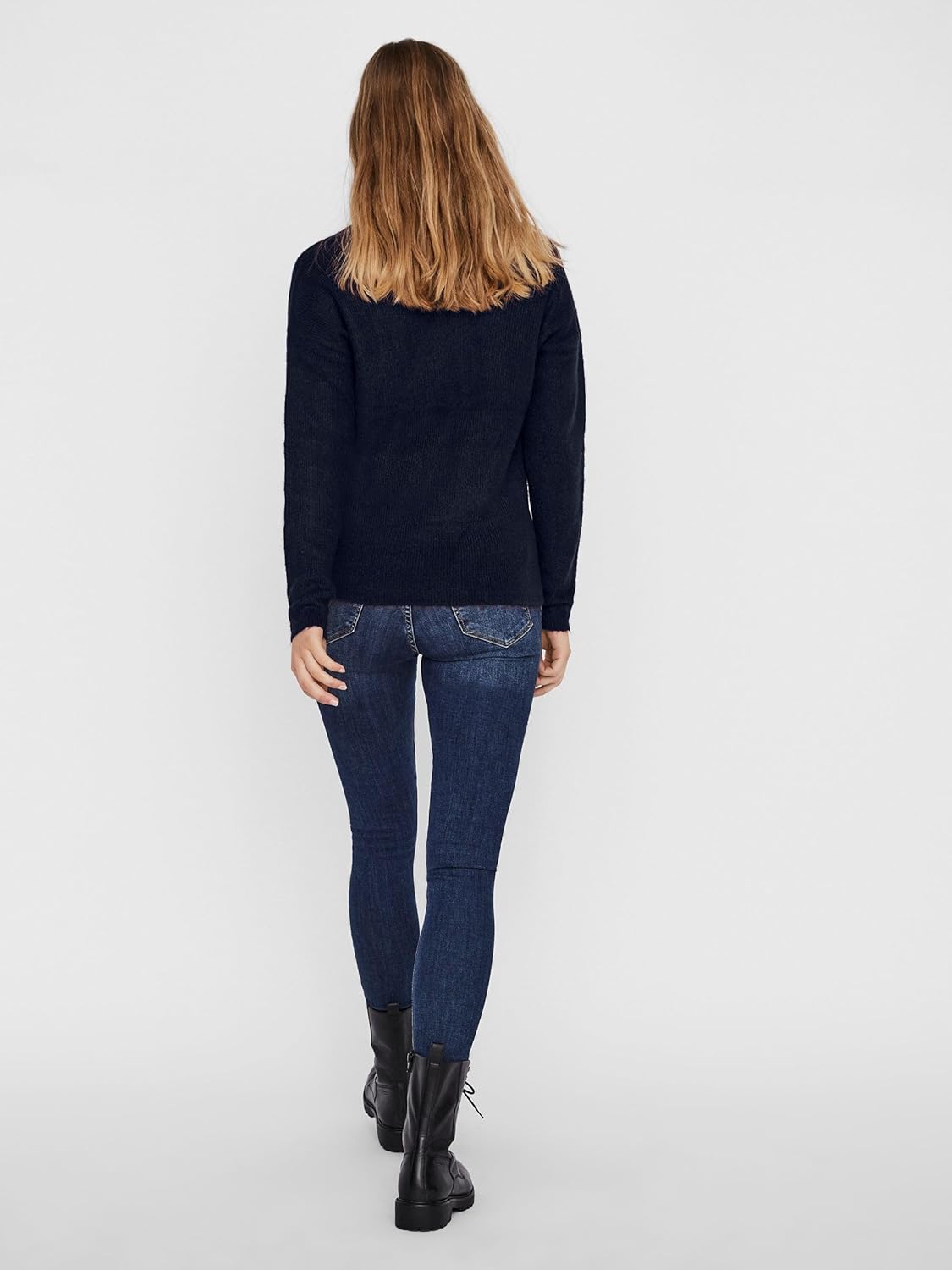 Detalle de VERO MODA Pull en maille VMCREWLEFILE à col V et manches longues