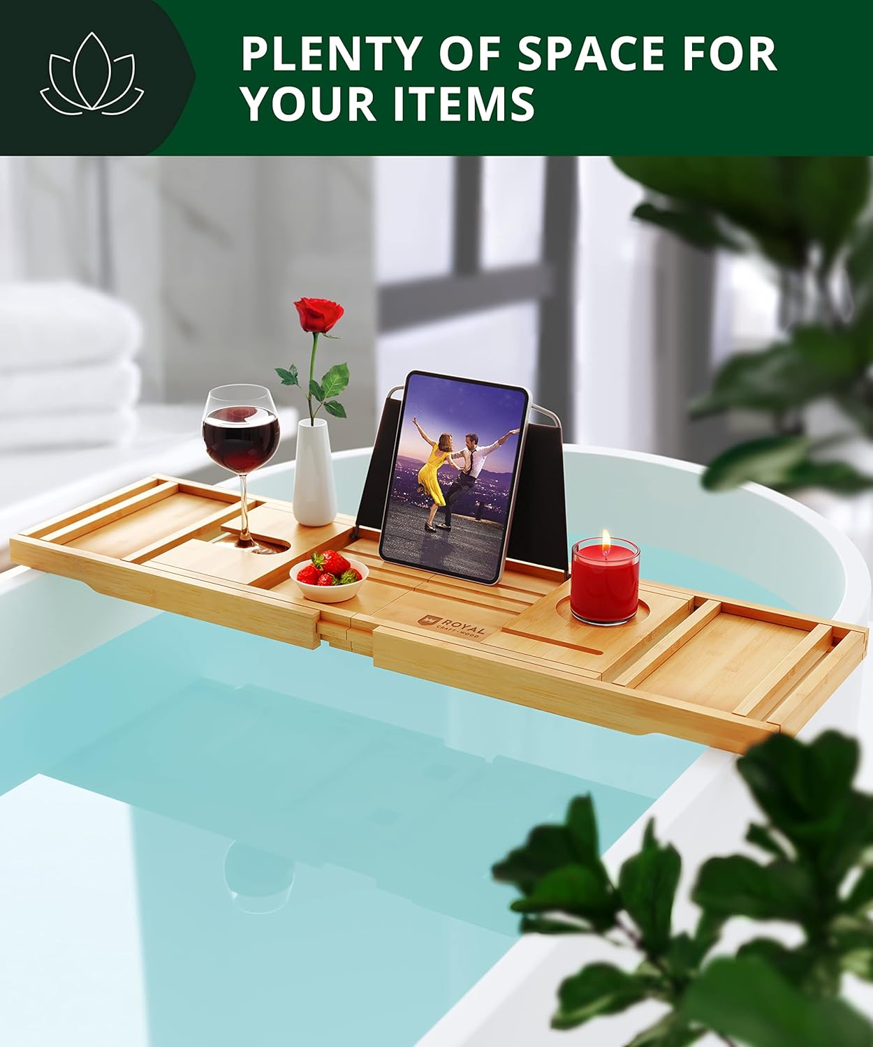Thumbnail 5 de ROYAL CRAFT WOOD Bathtub Tray 43 in