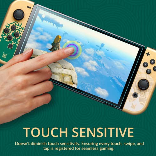 Thumbnail 6 de Orzly protectores de pantalla de vidrio templado para Nintendo Switch OLED 2021–Paquete 4 con instalación fácil