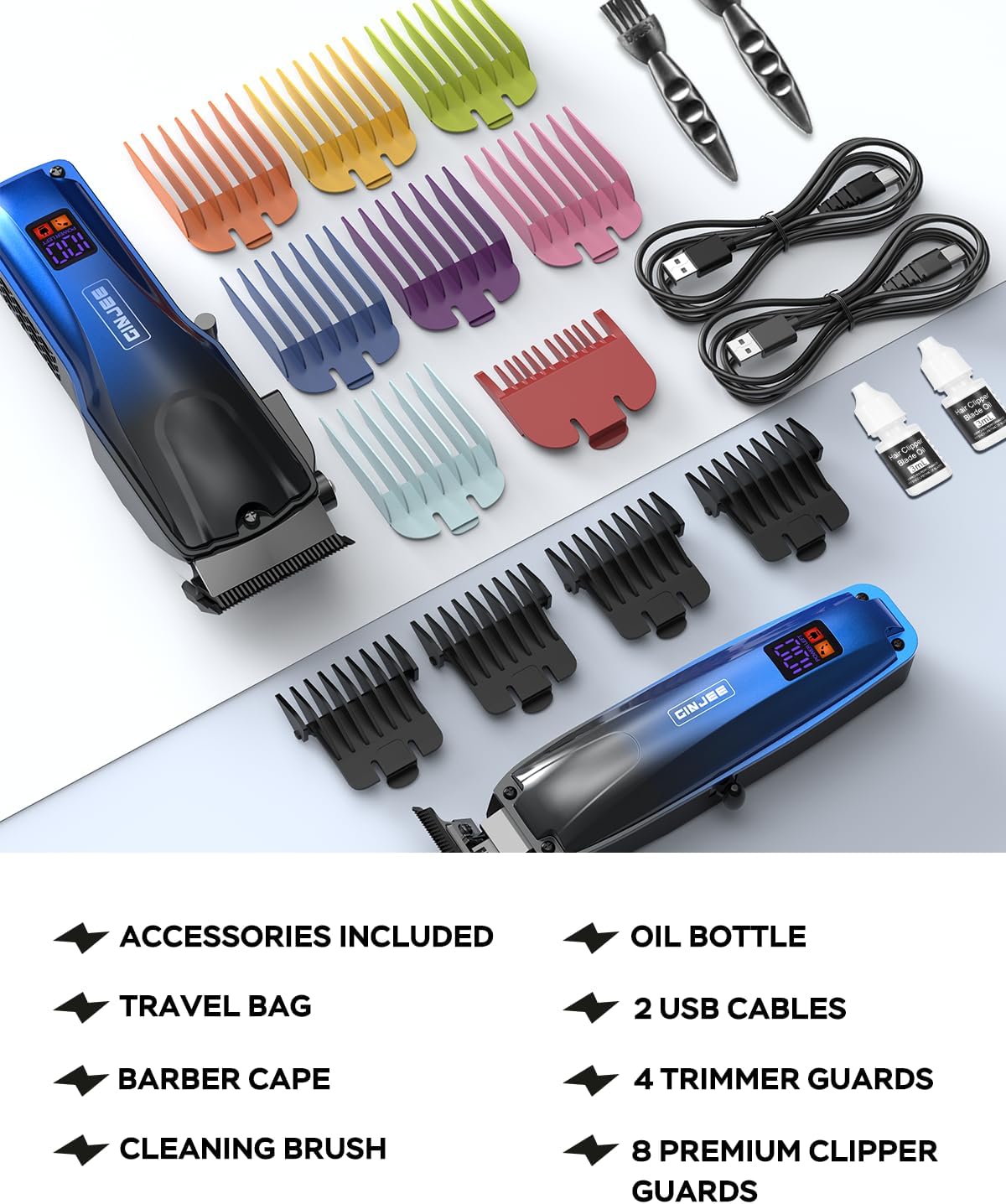 Thumbnail 6 de GinJee Professional Hair Clippers with Fade Lever ⚙