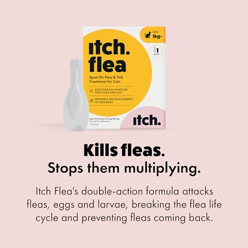 Detalle de Itch Cat Flea & Tick Spot On Treatment (1kg+) – 3 Pipettes