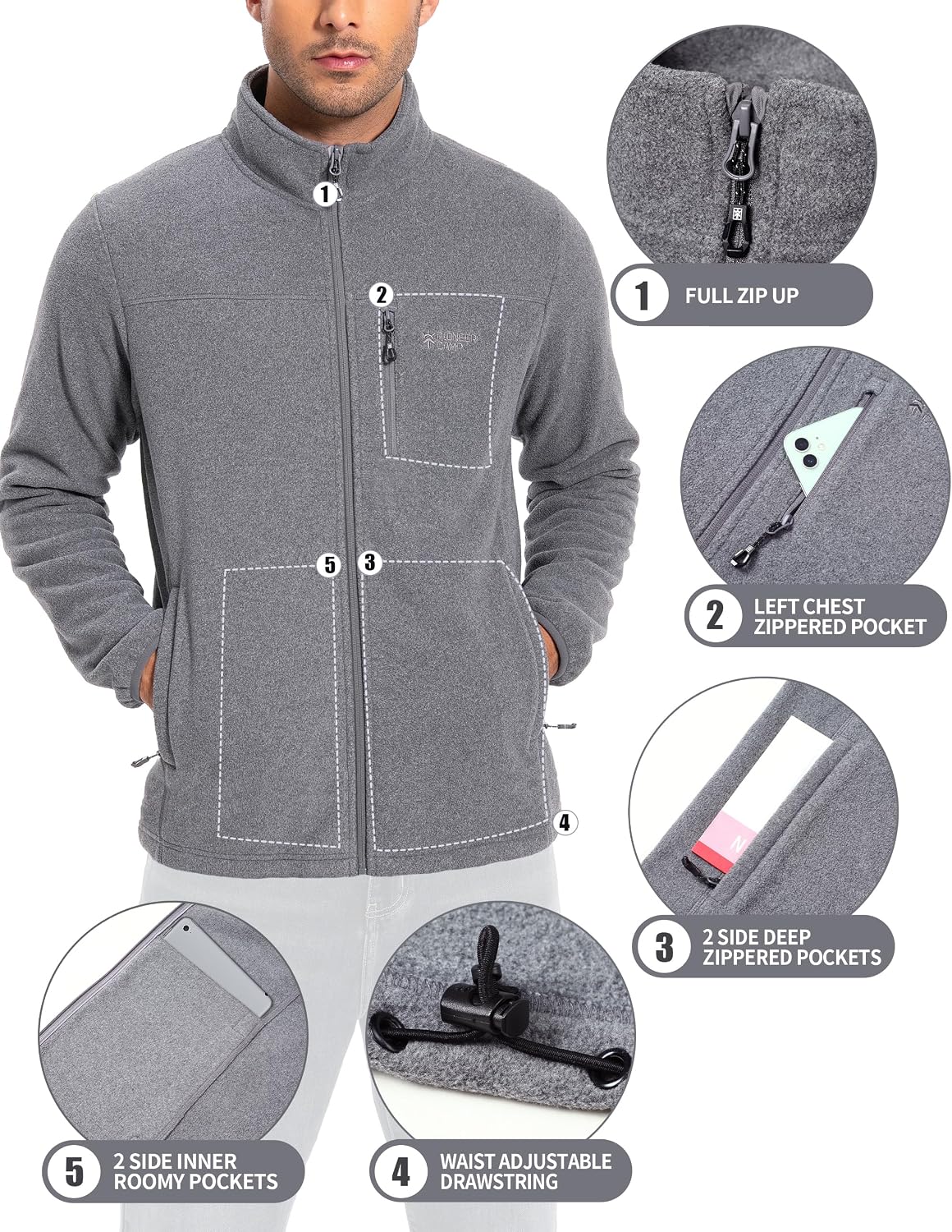 Detalle 2 de Pioneer Camp Veste polaire homme légère