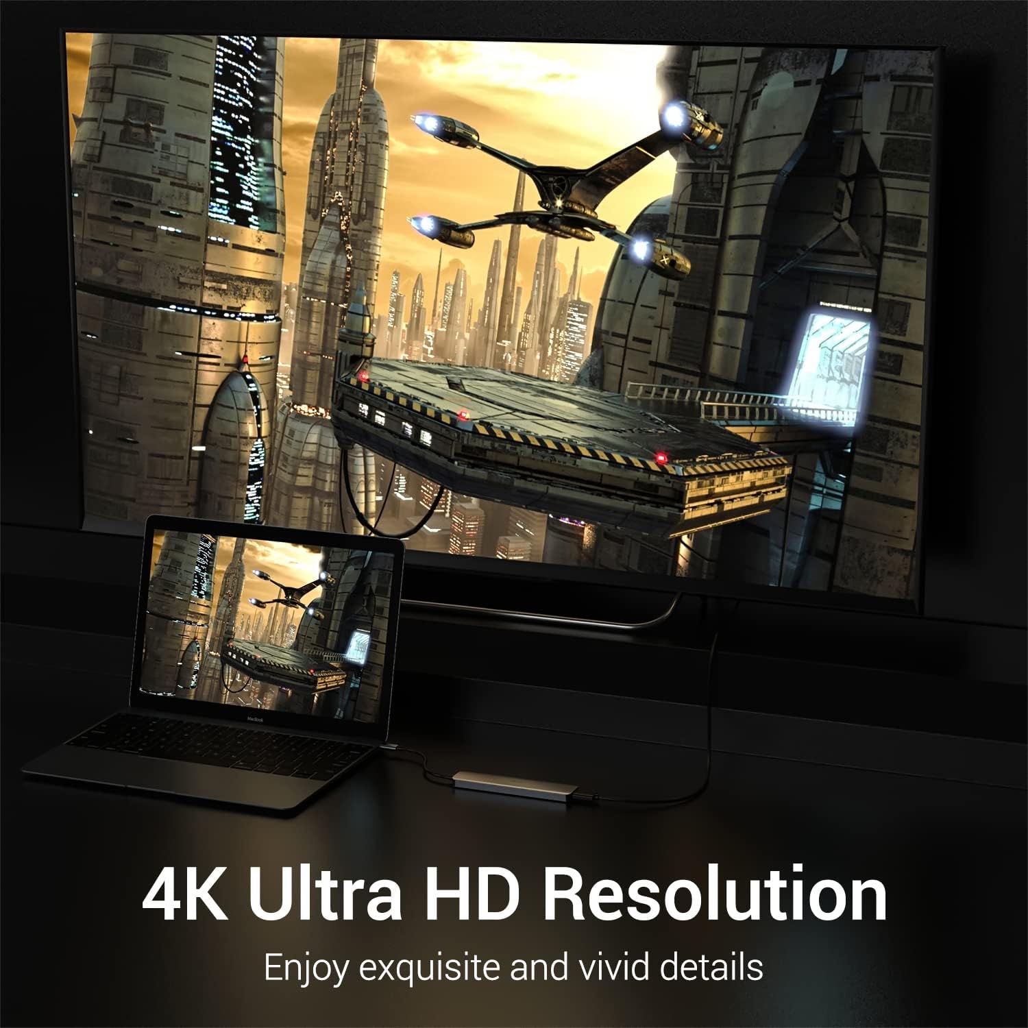 Thumbnail 3 de JESWO 8-in-1 USB-C Hub (4K HDMI, 100W PD, 5Gbps USB-A/C, SD/TF) for MacBook M1/M2 and iPad Pro