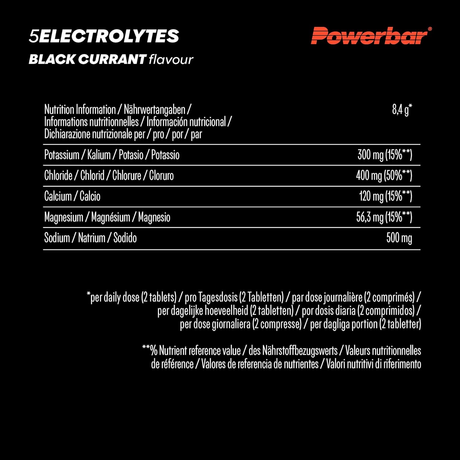 Thumbnail 5 de Powerbar 5 Electrolytes Schwarze Johannisbeere – Brausetabletten, 10 Stück (12er Pack)