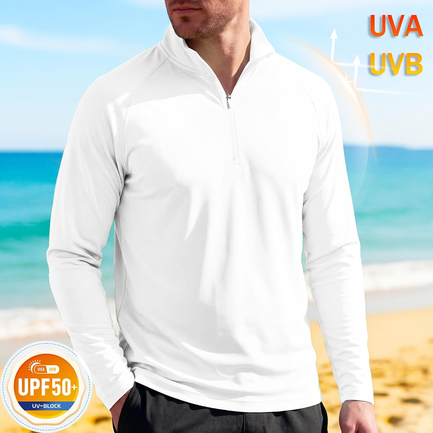 Thumbnail 4 de MAGCOMSEN Men's Long Sleeve Sun Shirt UPF 50+ with 1/4 Zip