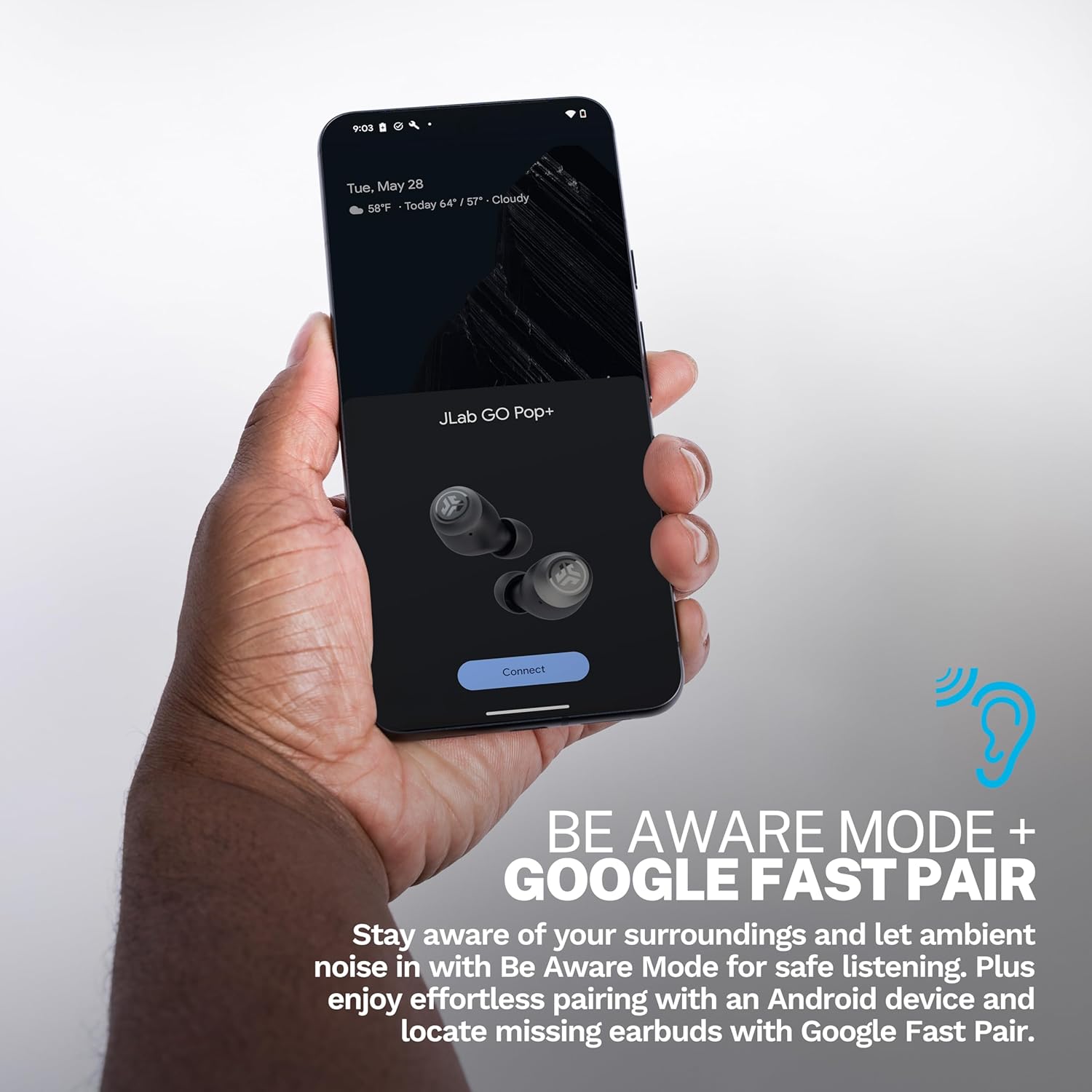 Thumbnail 5 de JLab Go Air Pop+: auricolari Bluetooth in-ear compatti con autonomia estesa, IP55 e Dual Connect
