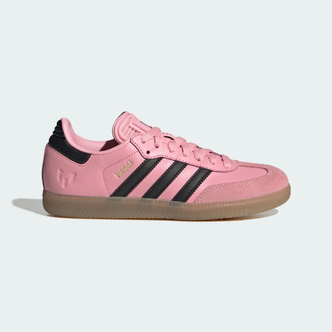 Detalle 2 de Zapatilla Samba Messi (Niños) de Adidas, color Rosa