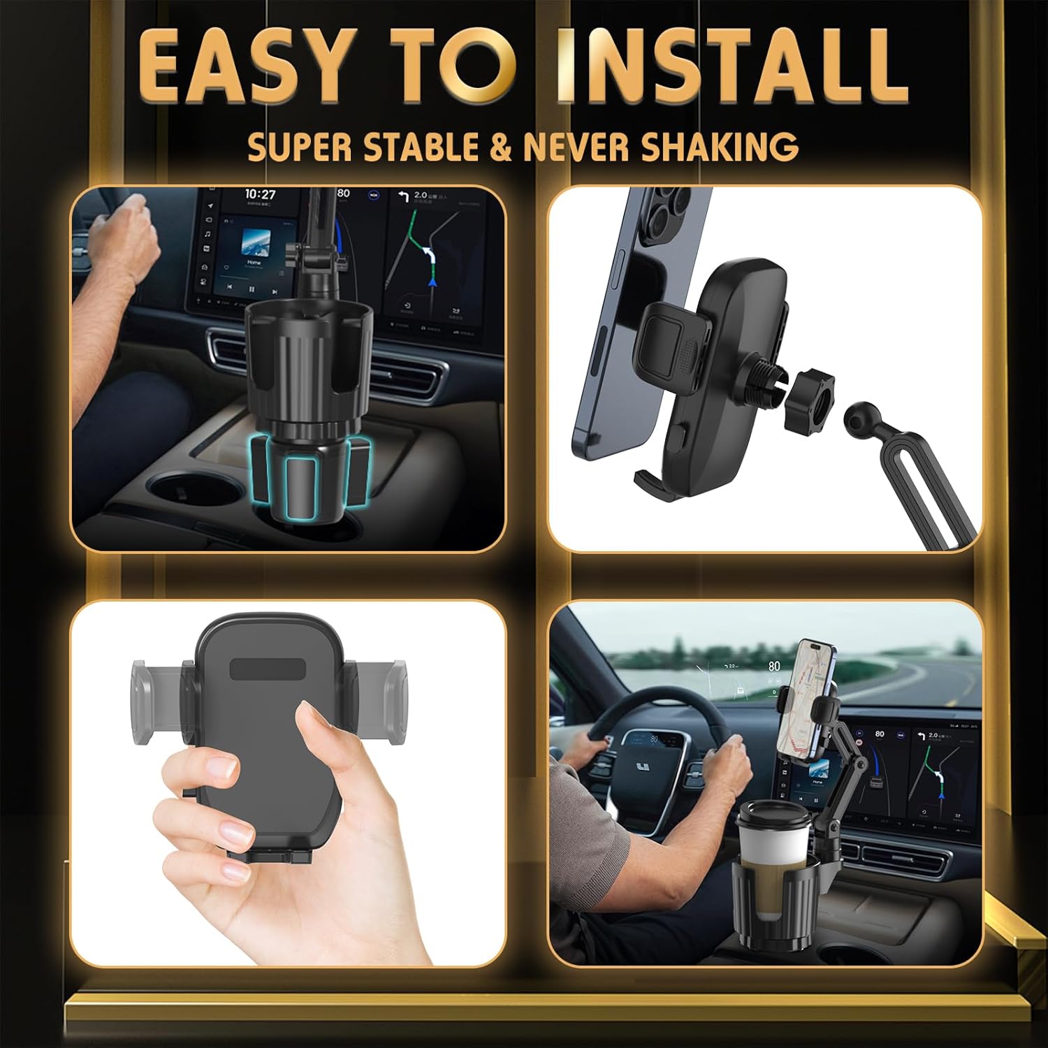 Thumbnail 5 de Universal Cup Holder Expander Phone Mount 360°