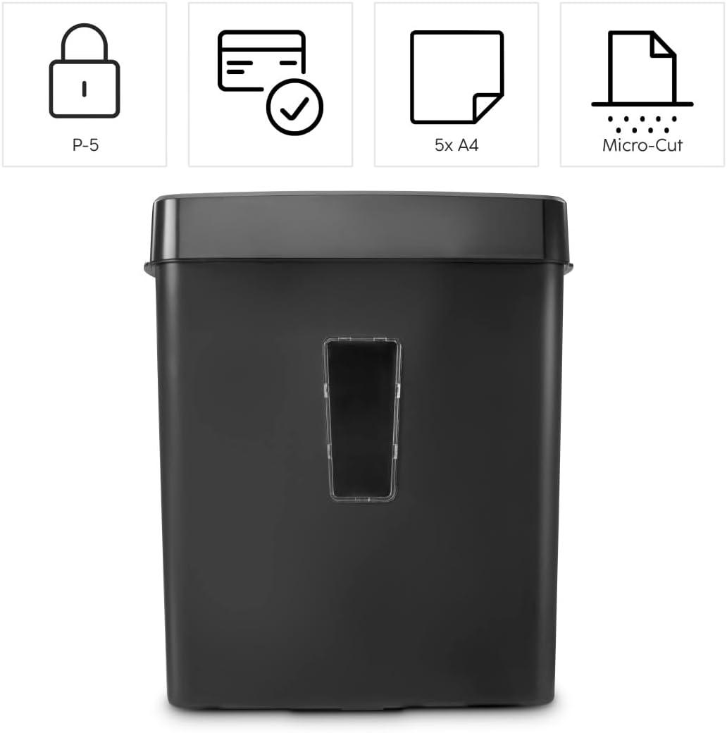 Thumbnail 1 de Hama Aktenvernichter P5 T2 E2 O1 mit Mikroschnitt, CD/DVD/Plastik-Einzug und 13‑Liter-Papierkorb