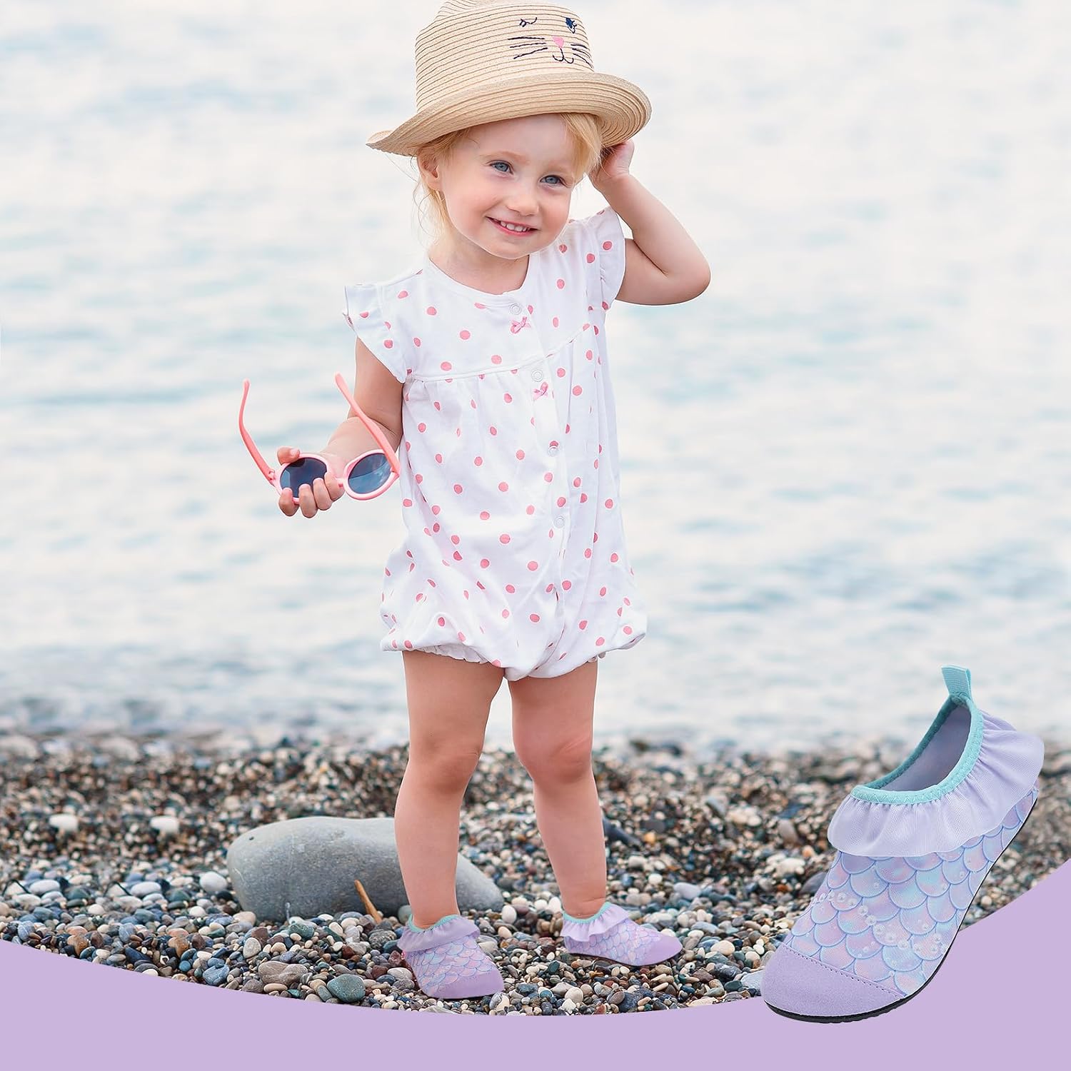 Detalle de Kids Swim Water Shoes for Boys, Girls, Toddlers and Babies – Quick-Dry Aqua Socks