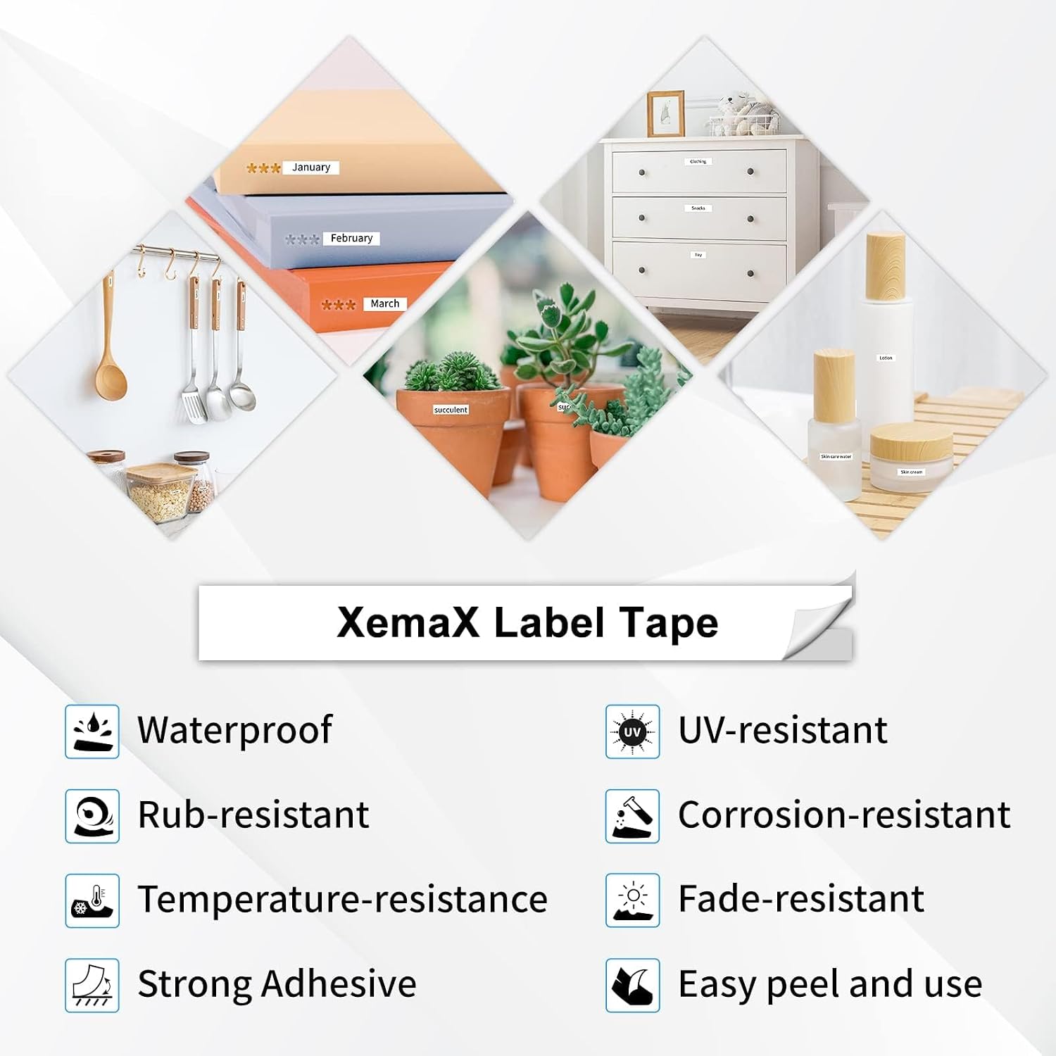 Detalle de XemaX 10 Pack 12mm TZe-231 Compatible Brother Label Tape for P-Touch (Black on White)