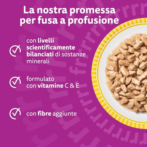 Detalle de Whiskas Pranzetti Cibo Umido in Salsa per Gatti adulti Senior 7+ Pollame – Confezione da 12 porzioni