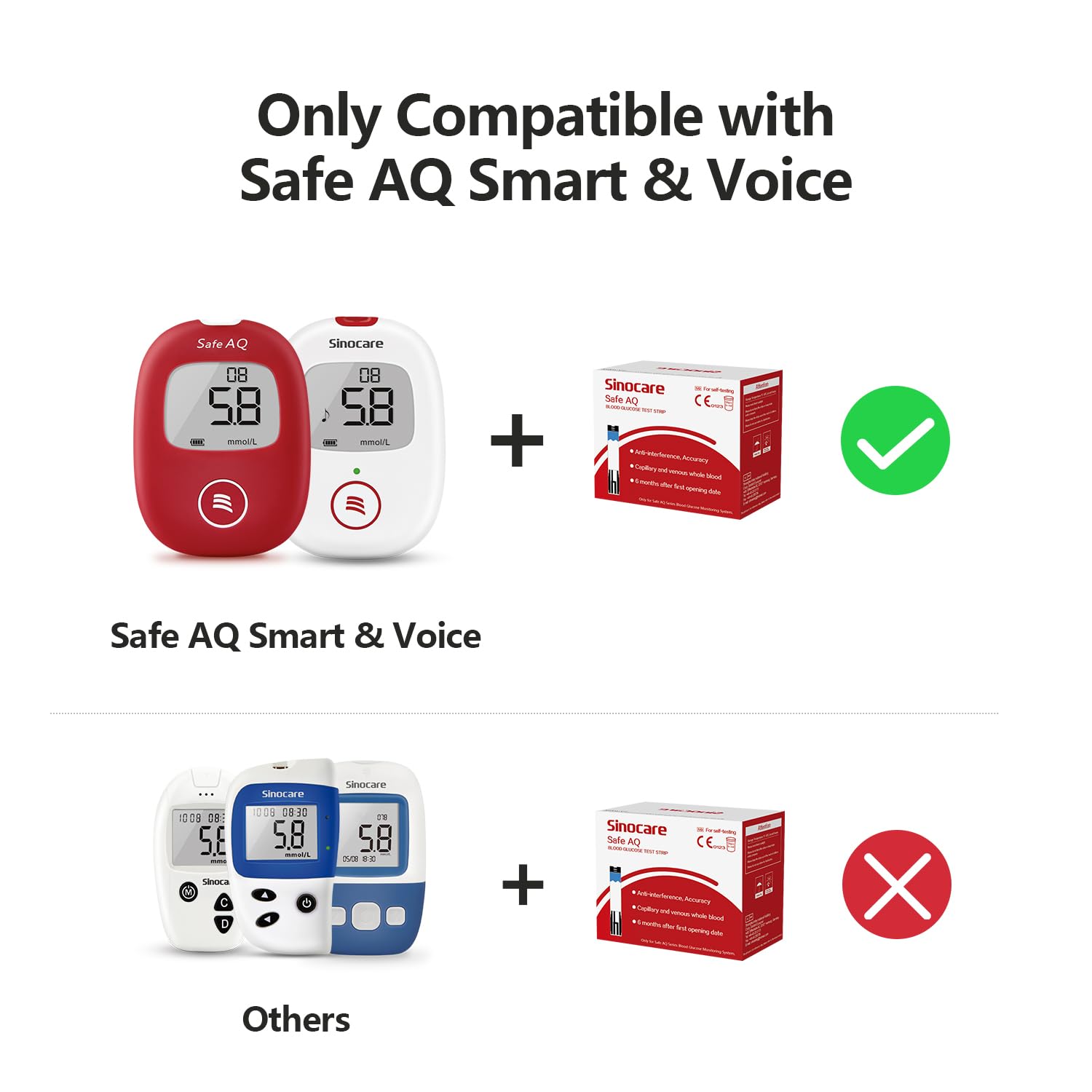 Detalle 2 de Sinocare Safe AQ test strips 100