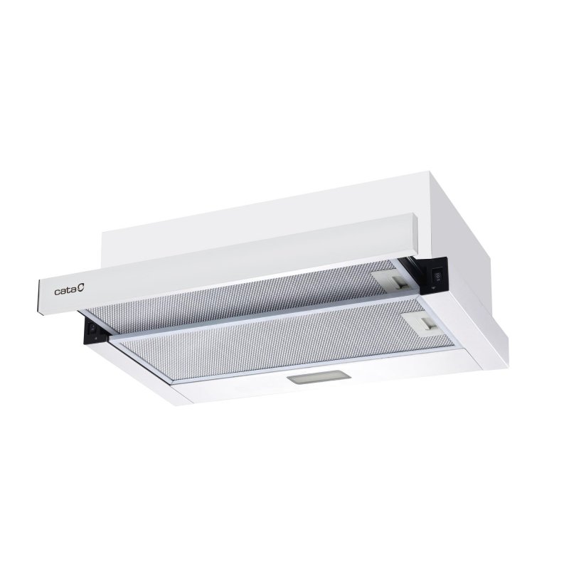 Detalle de Cata TFB 5160 WH: campana telescópica de 60 cm en blanco para cocinas pequeñas