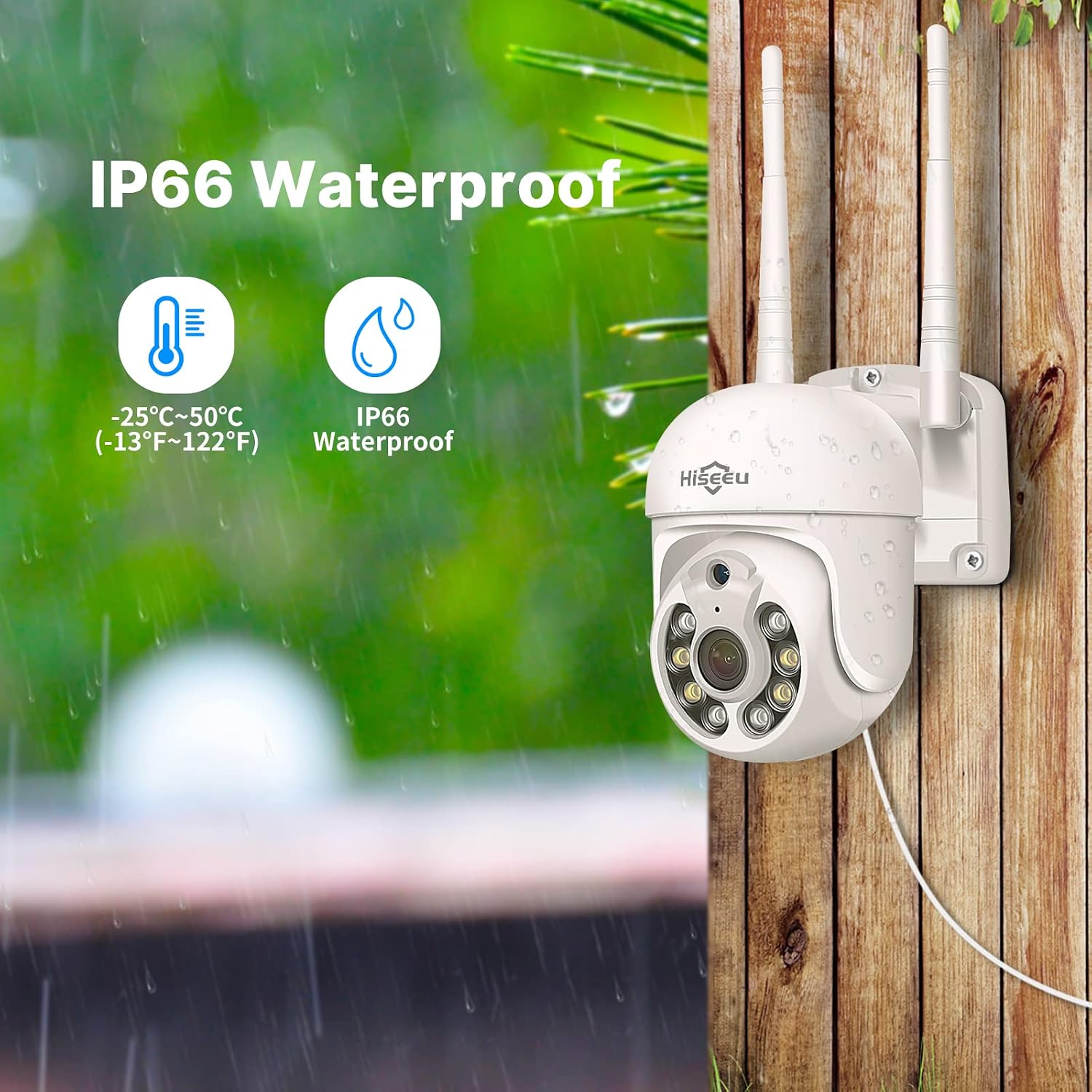 Thumbnail 6 de Hiseeu Kit videosorveglianza WiFi esterno 5MP con NVR 10CH, HDD 1TB e 4 telecamere PTZ