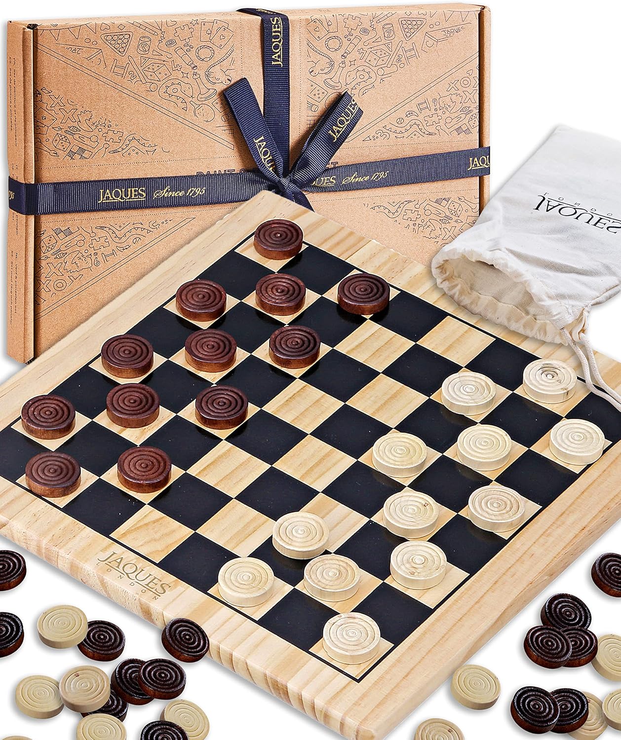 Detalle de Draughts board game 12 inch Jaques