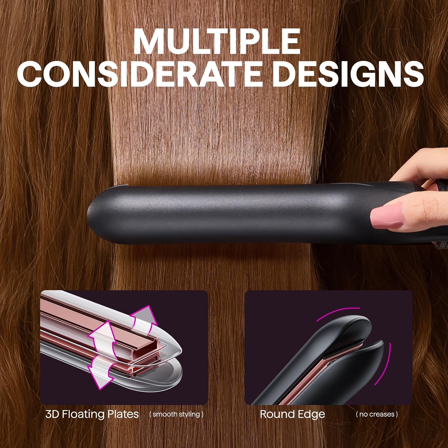 Detalle 2 de Wavytalk 5-in-1 Curling Iron Set with Thermal Brush, Ceramic Barrels and Dual Voltage