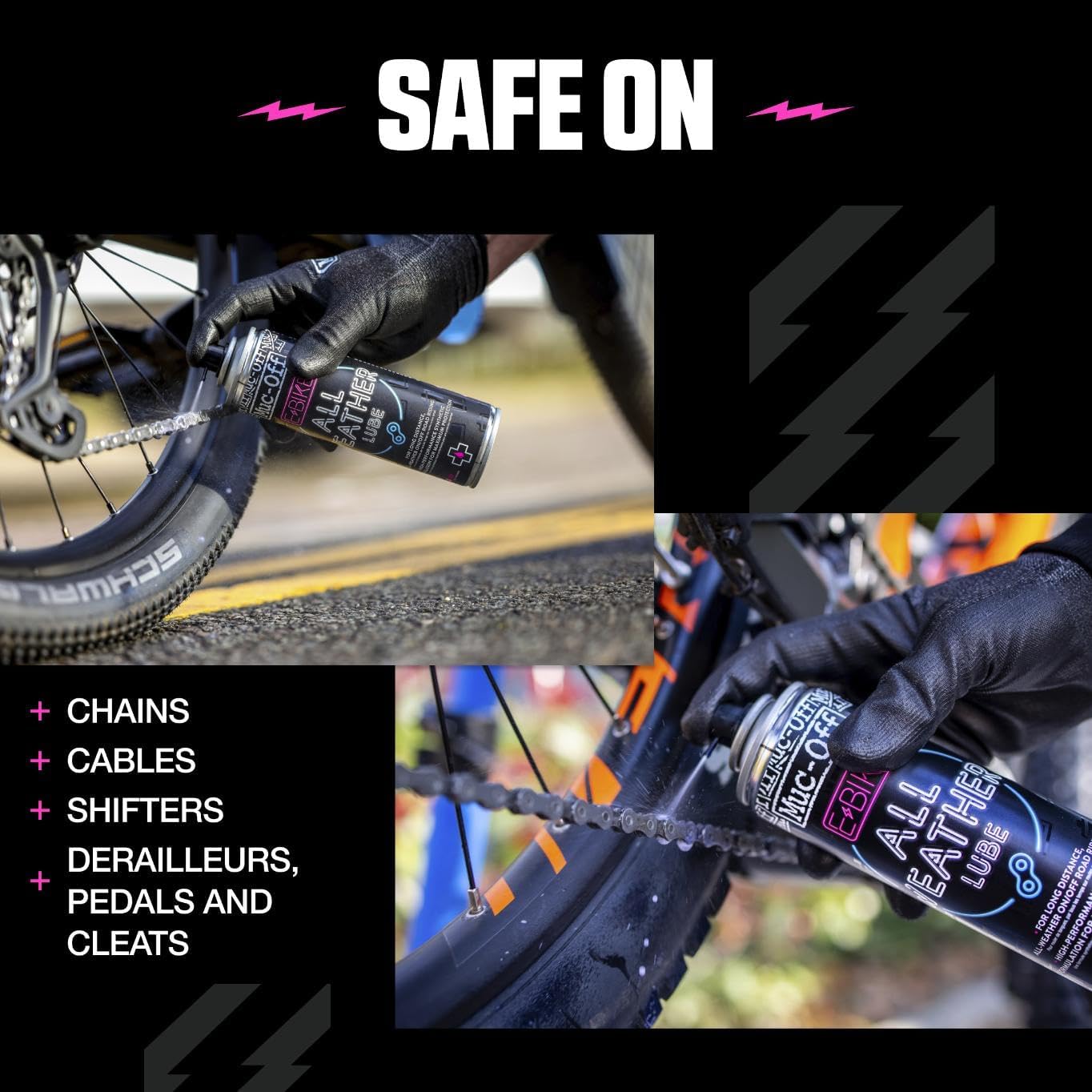 Detalle 2 de Muc-Off lubrifiant vélo électrique hydrofuge pour chaîne (250 ml)