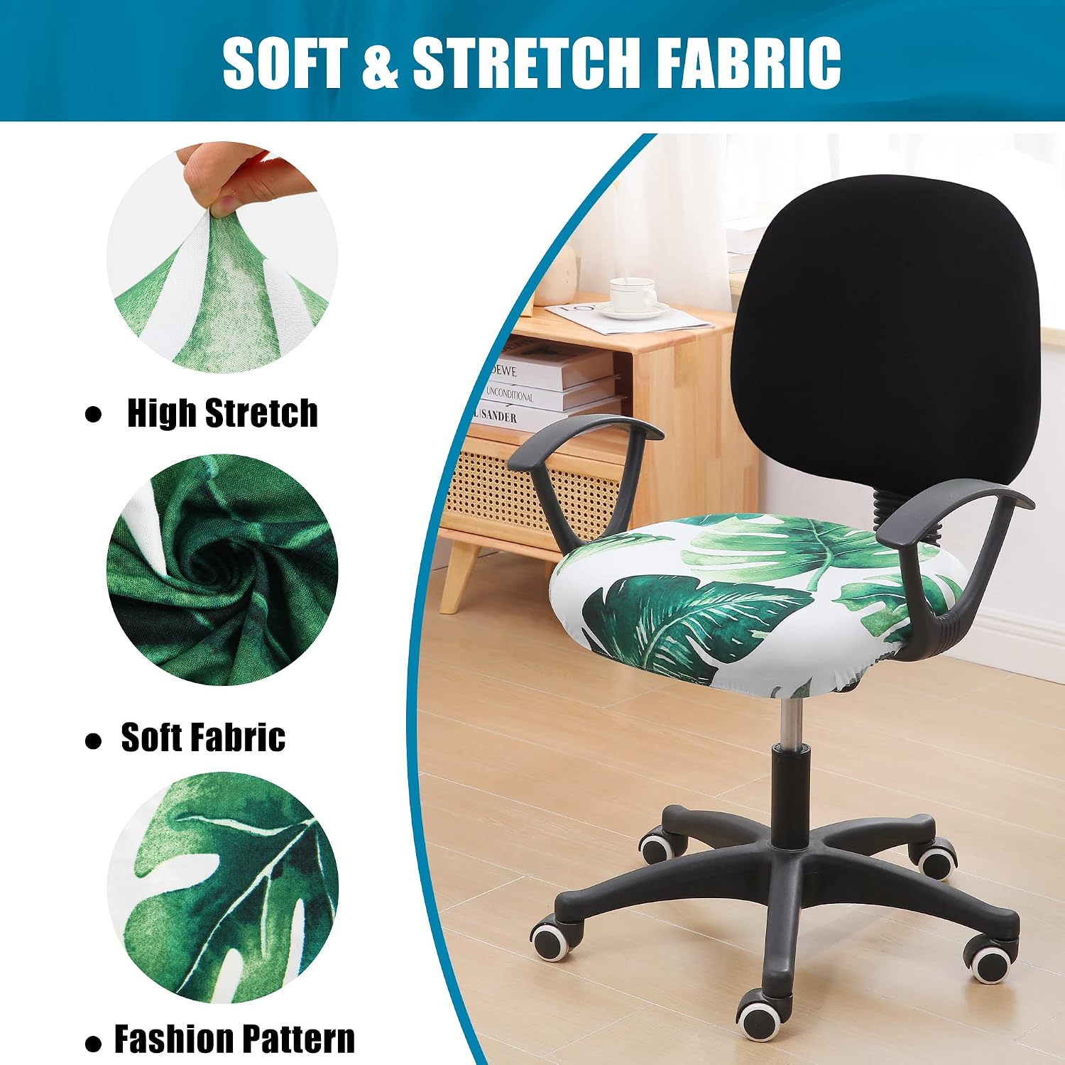 Detalle 2 de Smiry Office Chair Cover, Polyester-Spandex Blend