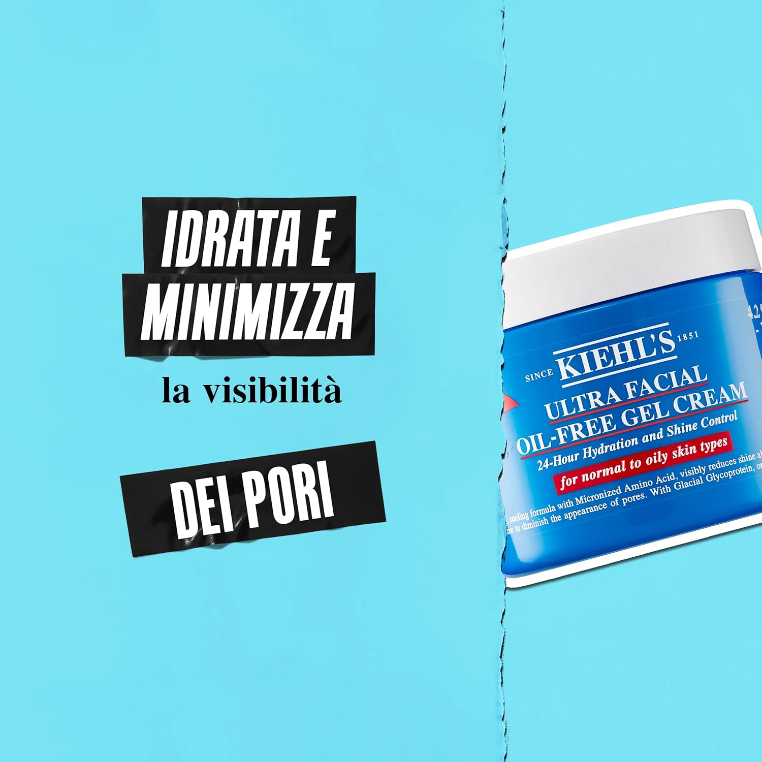 Detalle de KIEHL'S Ultra Facial Oil-Free Gel Cream: crema in gel idratante per pelli normali a grasse