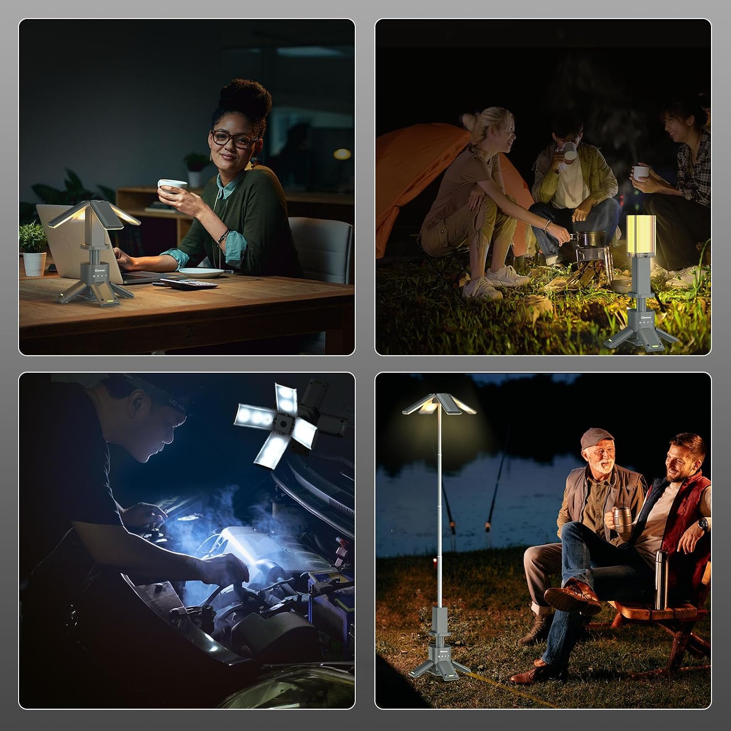 Thumbnail 4 de Telescopic rechargeable camping lights 14000mAh magnetic lantern – Type-C cordless, dimmable, IPX5