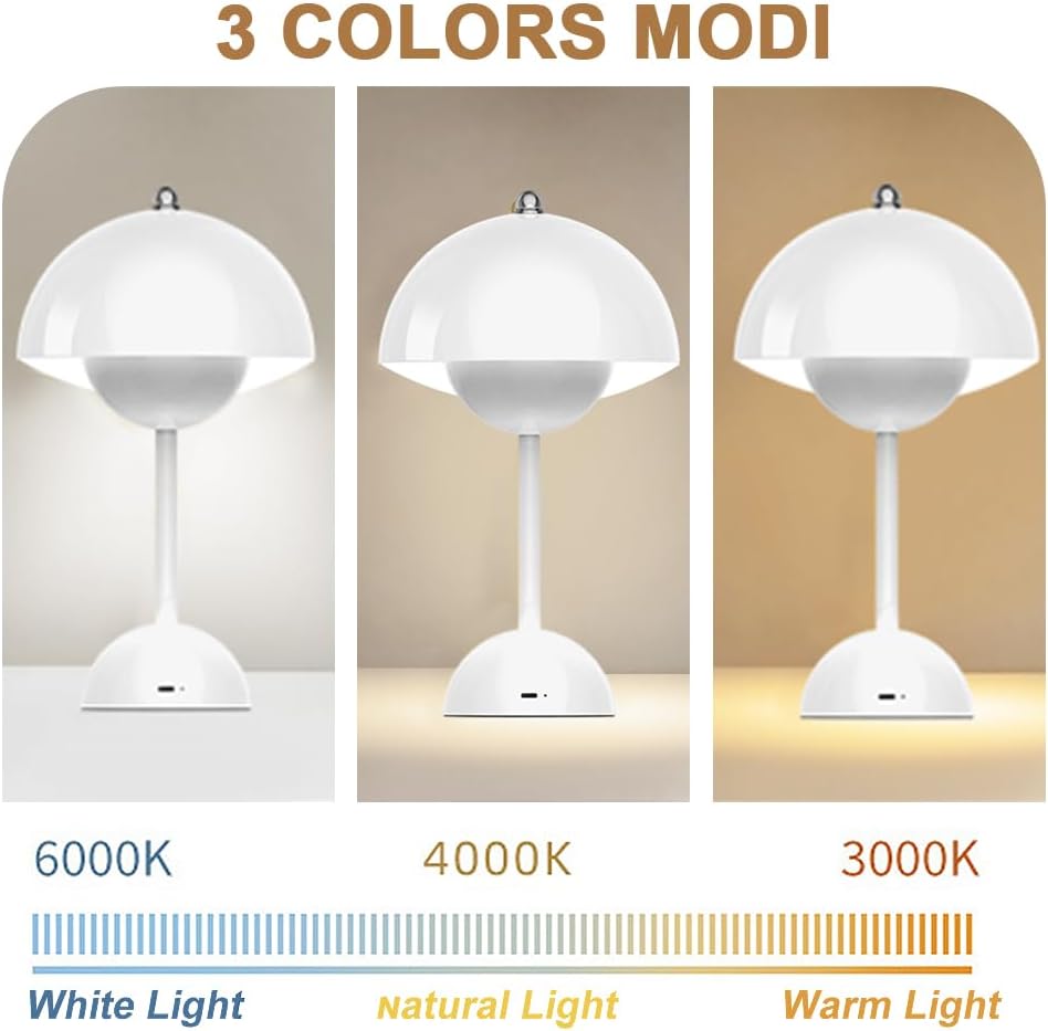 Thumbnail 4 de LOMUG LED Flowerpot Tischlampe für Flowerpot-Optik – Pilzleuchte mit Touch-Dimmung und 3 Farbmodi