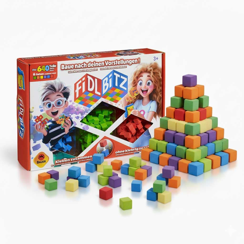 FIDL BITZ Deluxe Set 640 Selbstklebende Würfel