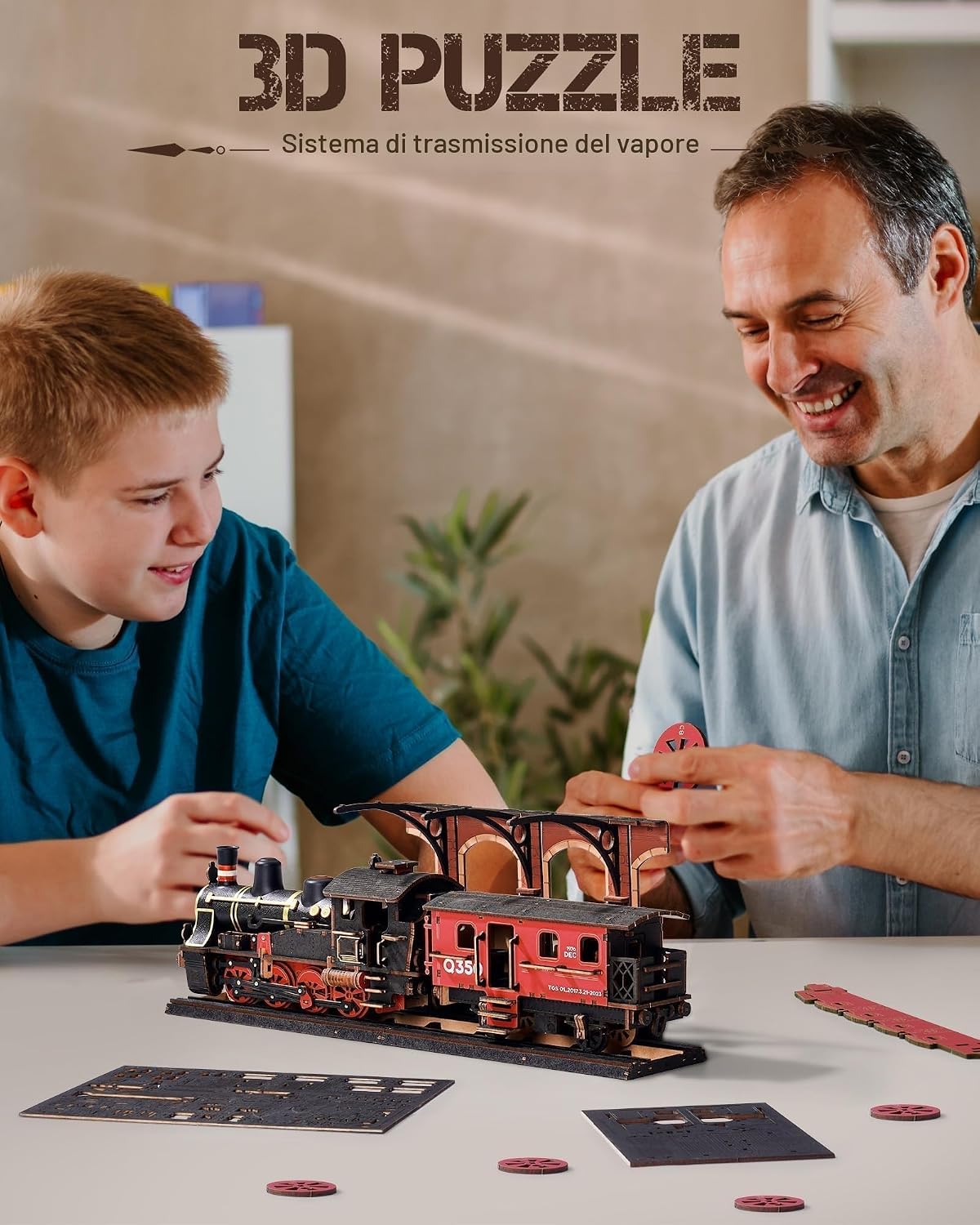 Thumbnail 6 de ROWOOD Puzzle 3D Treno a Vapore: modellismo in legno da costruire per adulti