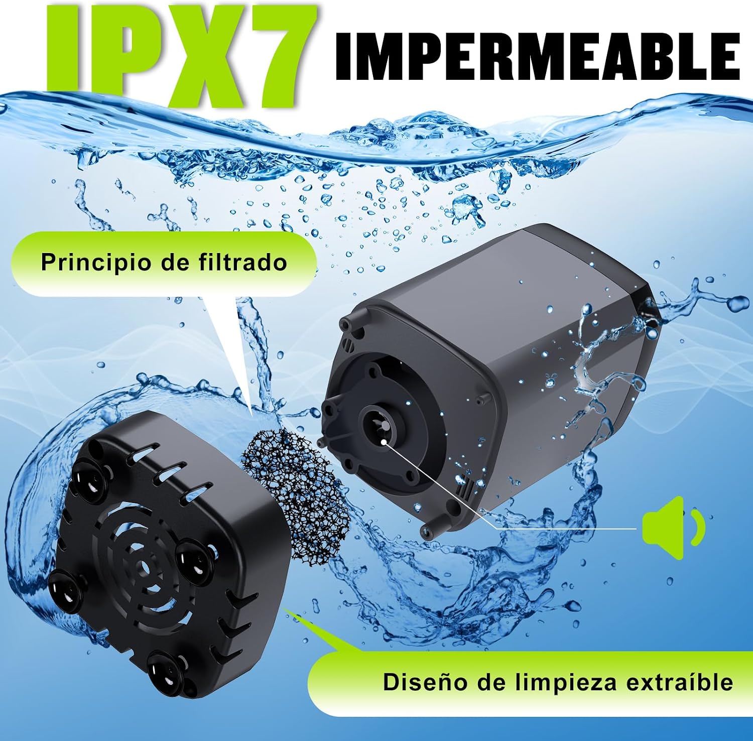 Detalle de Ducha Portátil Spopal Camping con Pantalla de Energía y 6000 mAh: agua limpia, flujo regulable y batería para baños al aire libre