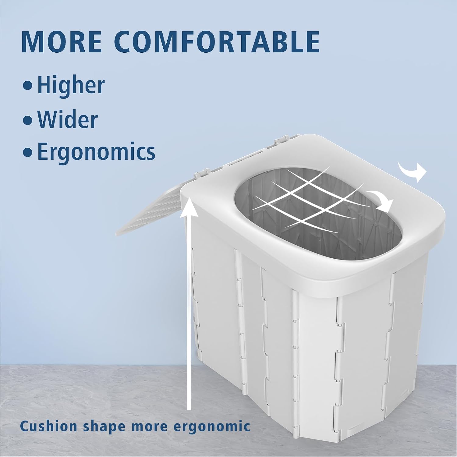 Detalle 2 de Hapoon XL Portable Folding Toilet 400 lb 🚽